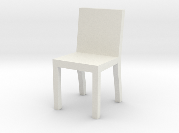 1:48 chair2 in White Natural Versatile Plastic