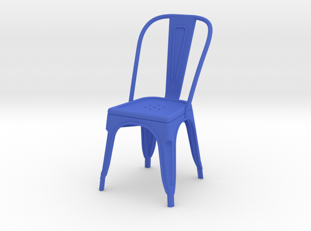 1:12 Pauchard Chair in Blue Processed Versatile Plastic