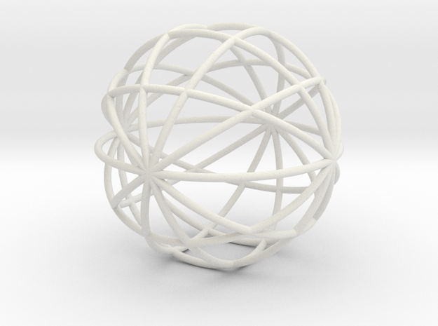 hollow ball 2,5cm 0.8mm strings in White Natural Versatile Plastic