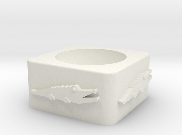 Croc Cup Shelled in White Natural Versatile Plastic