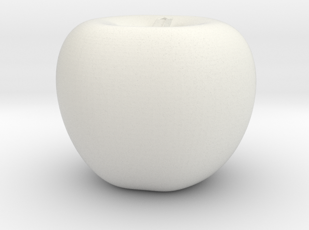 Parametric Surface Apple in White Natural Versatile Plastic