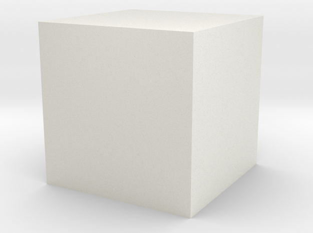 Cosmic Cube in White Natural Versatile Plastic