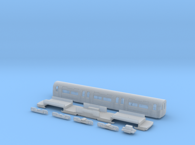 NT95UNp 1:148 95 tube stock UNDM (powered) in Smooth Fine Detail Plastic