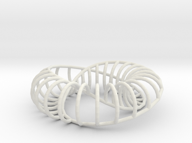 Moebius Arc | Napkin Ring in White Natural Versatile Plastic