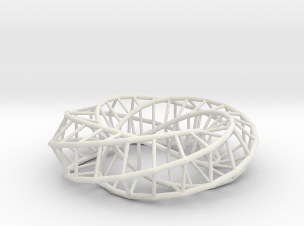 Moebius Pentagon | Napkin Ring in White Natural Versatile Plastic