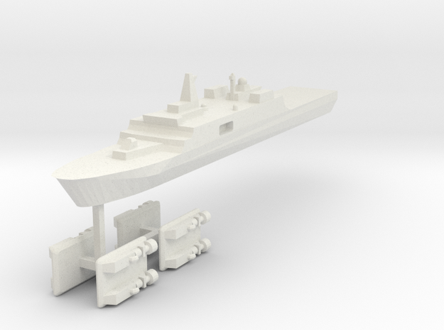 071 PLAN Amphibious Dock V2 + LCACs 1:2400 in White Natural Versatile Plastic