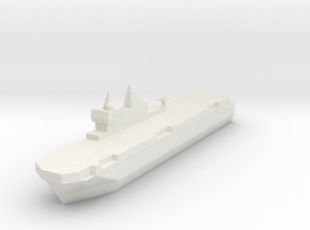 French Mistral Assault Ship 1:3000 in White Natural Versatile Plastic