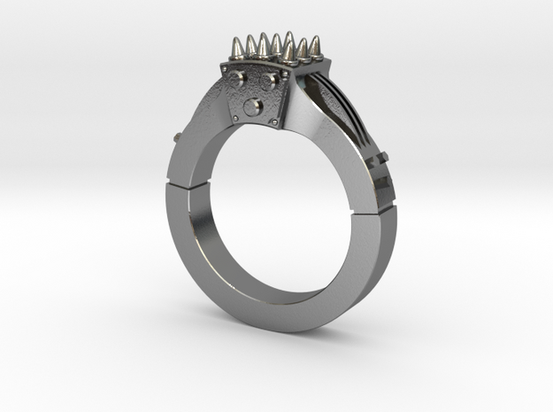 MeatChopper Ring in Polished Silver