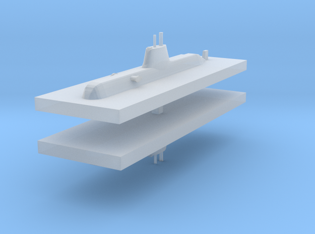 HDW 209PN Submarine 1:2400 x2 in Tan Fine Detail Plastic