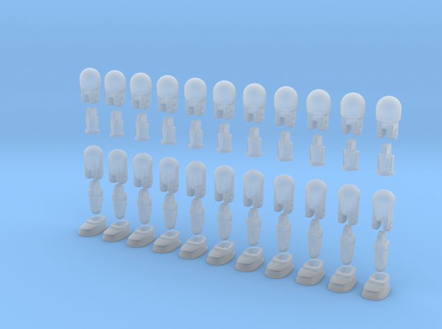 10 28mm Bionic Legs and Arms in Smooth Fine Detail Plastic