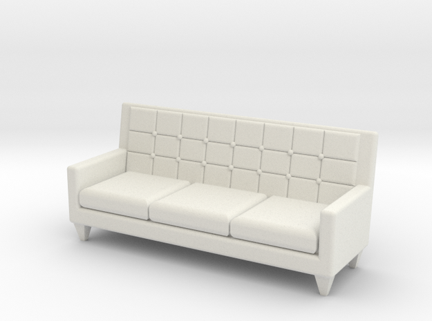 1:36 60's Sofa in White Natural Versatile Plastic