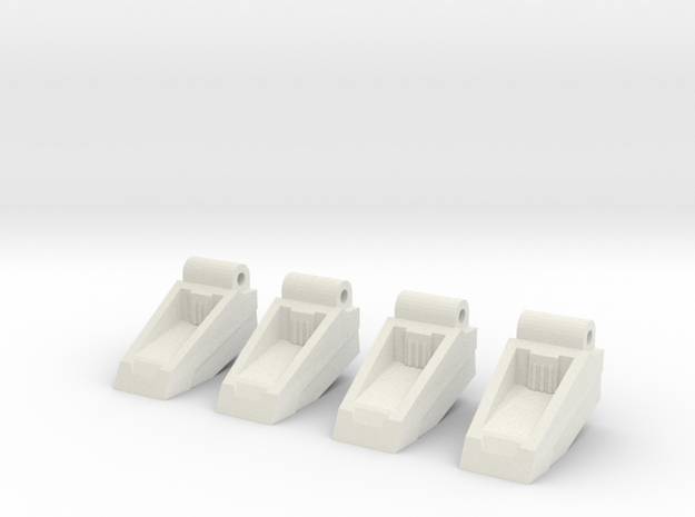 Classics seeker footplates- two sets in White Natural Versatile Plastic