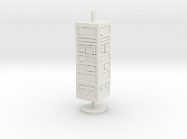 CP02 Comm Tower (28mm) in White Natural Versatile Plastic