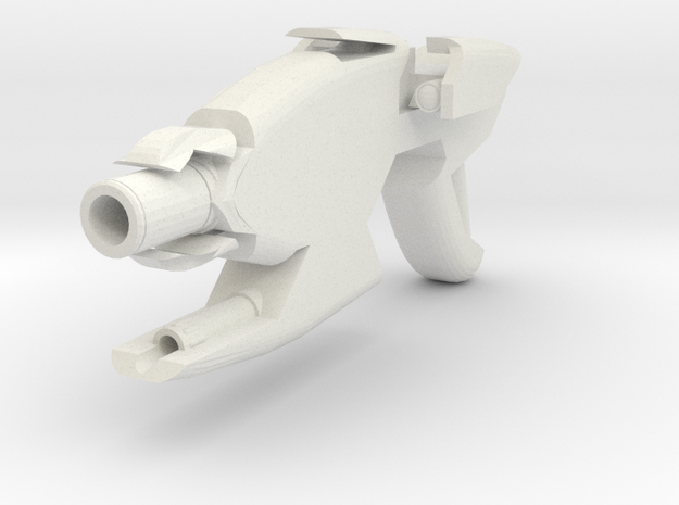 Minifig Gun 03 in White Natural Versatile Plastic