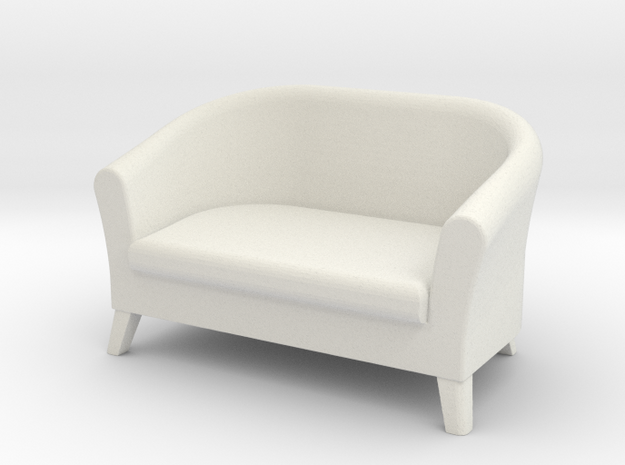 1:24 Club Sofa in White Natural Versatile Plastic