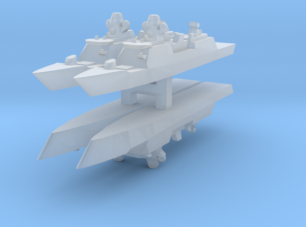 De Zeven Provinciën class frigate 1:6000 x4 in Tan Fine Detail Plastic