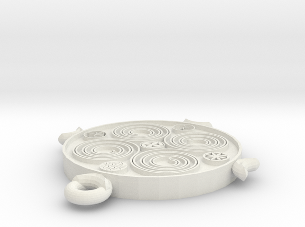 Viking Spiral Pendant in White Natural Versatile Plastic