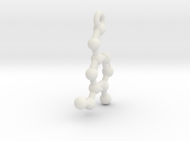 Pendant- Molecule- Vanillin in White Natural Versatile Plastic