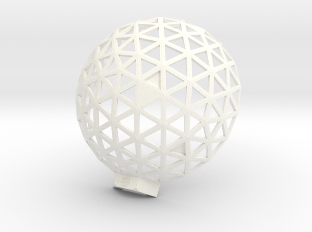 Geodesic Dome 6,1 2 in White Processed Versatile Plastic