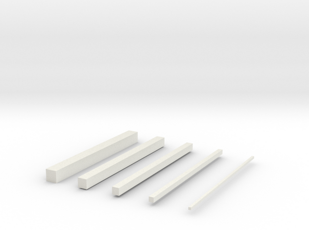 thin bars in White Natural Versatile Plastic