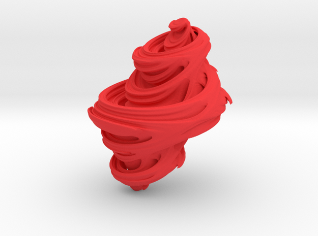 Julia 3D 75mm in Red Processed Versatile Plastic