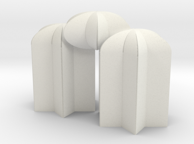 3Stardomes in White Natural Versatile Plastic