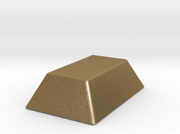 Mini Gold Bar in Polished Gold Steel
