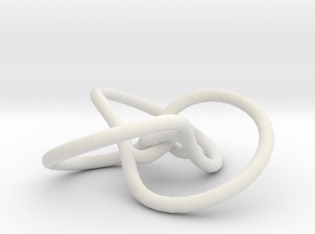 23torusknotandTInv: trefoil and trefoil in White Natural Versatile Plastic