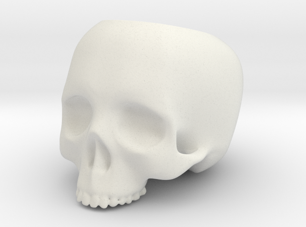 Skull Pot V2 - H60MM in White Natural Versatile Plastic