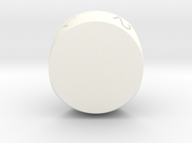 D3 Sphere Dice in White Processed Versatile Plastic