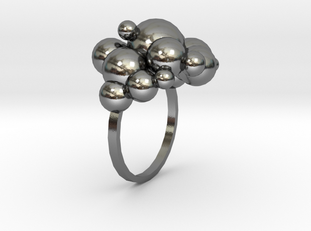 bollenring in Polished Silver