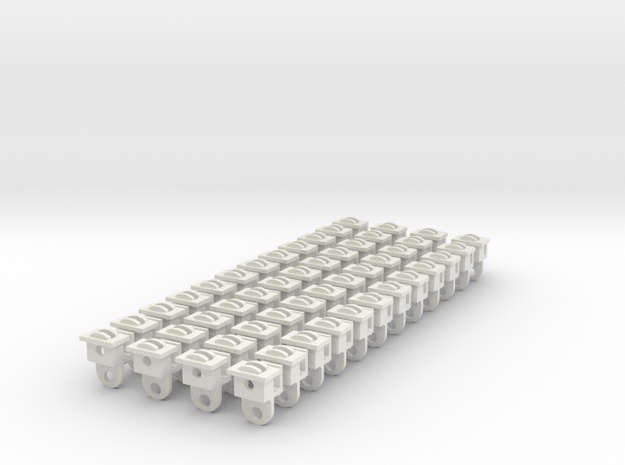 HOn30 Sn2 Body mount coupler boxes for McHenry cou in White Natural Versatile Plastic