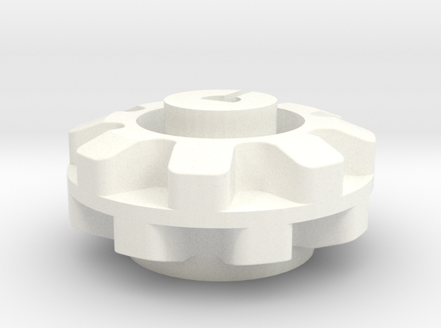 Pololu  8 Cog Wheel For Motor in White Processed Versatile Plastic