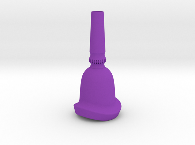 Tuba Mouthpiece, Contoured Rim - 1.28 Inch ID in Purple Processed Versatile Plastic