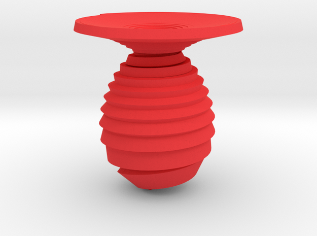 Vase spiral in Red Processed Versatile Plastic