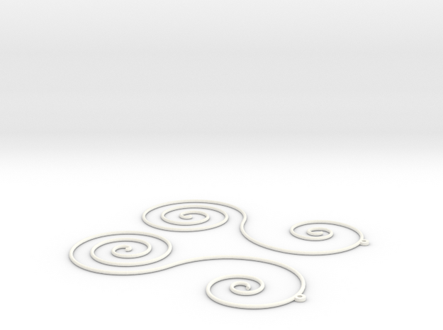 Sun Farm Spirals | earrings in White Processed Versatile Plastic