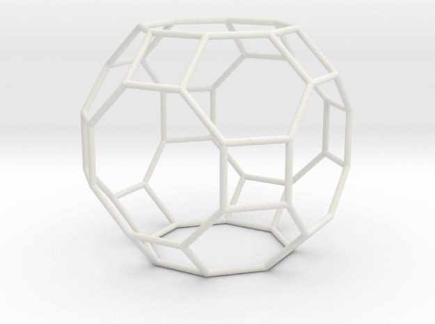 GreatRhombicuboctahedron 100mm in White Natural Versatile Plastic