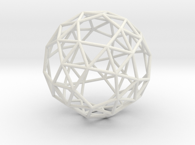 SnubDodecahedron 100mm in White Natural Versatile Plastic