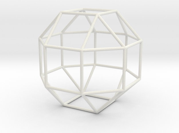 SmallRhombicuboctahedron 100mm in White Natural Versatile Plastic