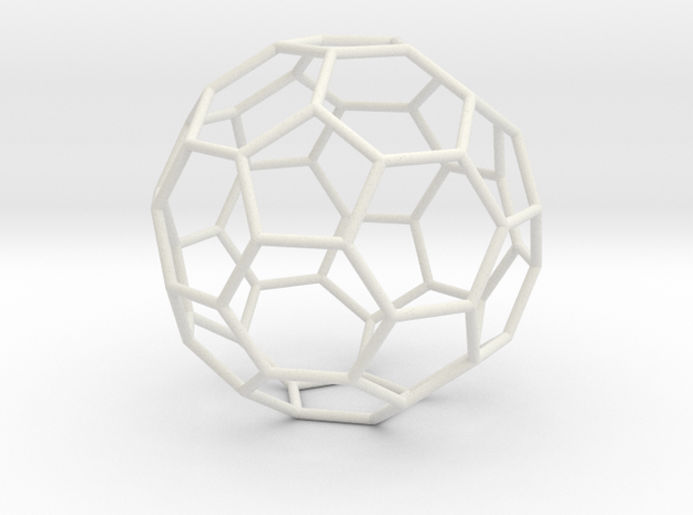 TruncatedIcosahedron 100mm in White Natural Versatile Plastic