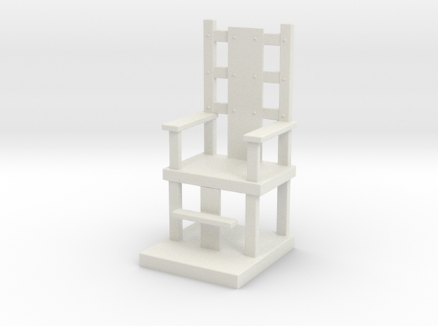 1:24 Electric Chair in White Natural Versatile Plastic