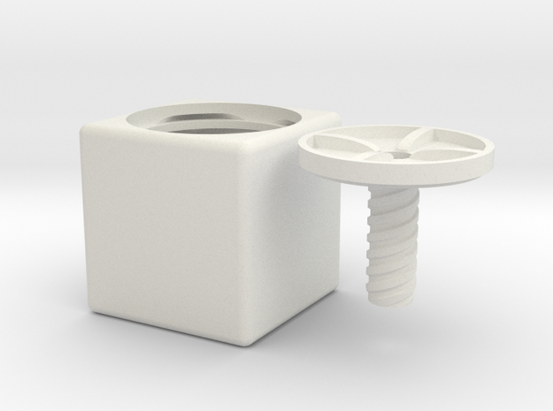 ring holder The Cube in White Natural Versatile Plastic