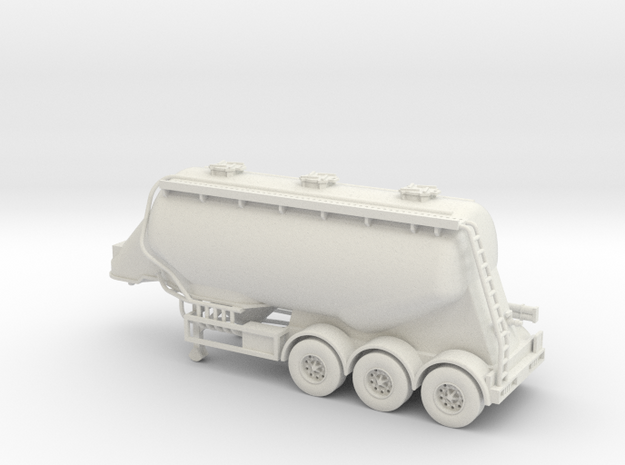 OO 1/76 Feldbinder Cement Flour Tanker - BR  in White Natural Versatile Plastic