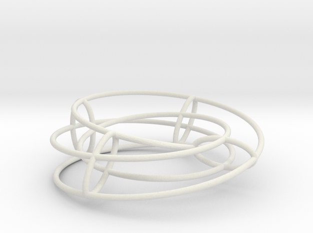 Elliptical Inside-Out | Bracelet | 4x2 Circle in White Natural Versatile Plastic