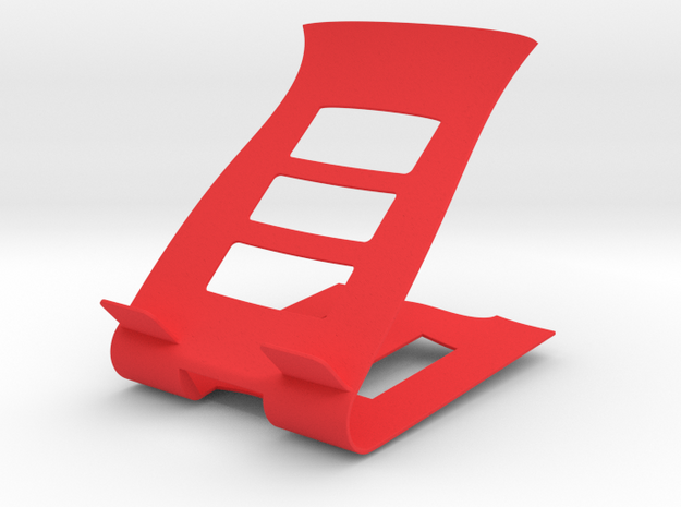 Phone Device Stand in Red Processed Versatile Plastic