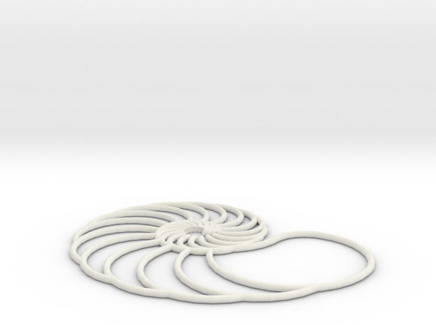 nautilus pendant arched in White Natural Versatile Plastic