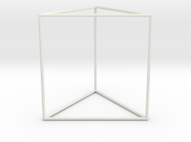 triangular prism 70mm in White Natural Versatile Plastic