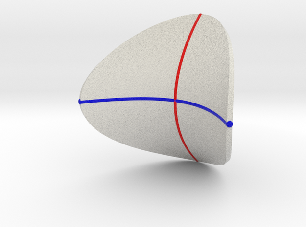 Hyperbolic Paraboloid with Curvature Curves in Full Color Sandstone