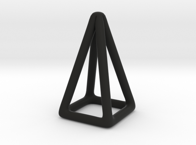 Pyramid Wireframe in Black Natural Versatile Plastic