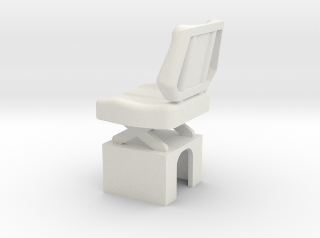 MACK-Seat-1-10 in White Natural Versatile Plastic